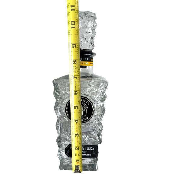 EMPTY Mi Familia Flores Tequila Reposado Bottle Clear Crystal Bar Man Cave Decor - Picture 7 of 11